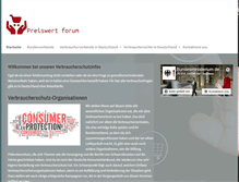 Tablet Screenshot of preis-wert-forum.de